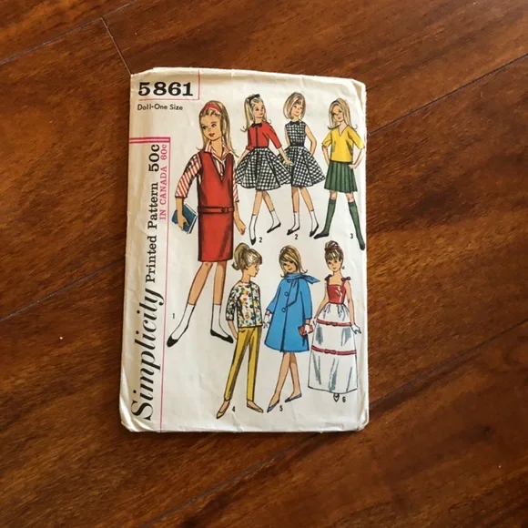 Fashion Doll clothing sewing patterns vintage - Picture 5 of 6